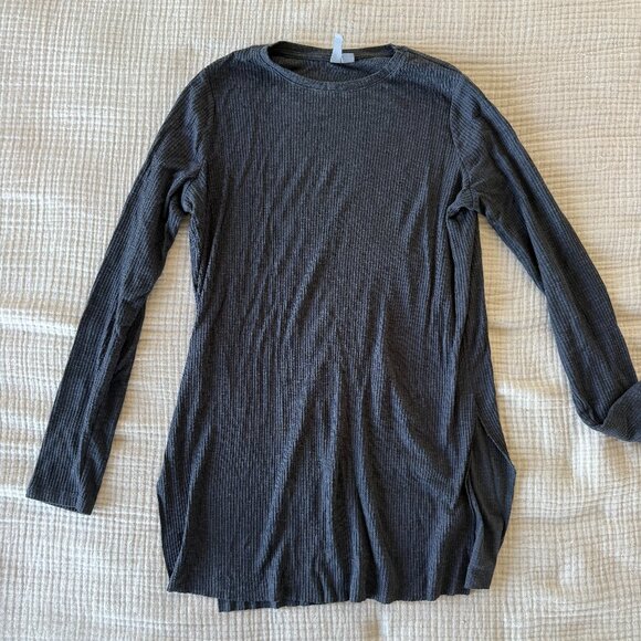 Asos Long Sleeve Ribbed Tunic w/ Side Slits - Picture 1 of 5